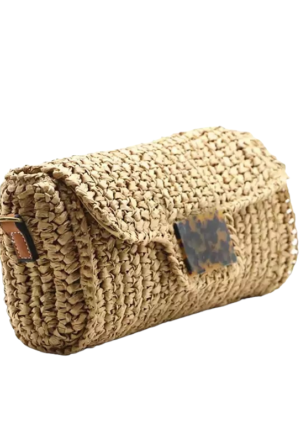 DEEMA LEOPARD STRAW BAG